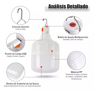 Foto 2 | Foto 2 | Focos Hogar Portatil Gancho Led Usb Recargables 10 Piezas
