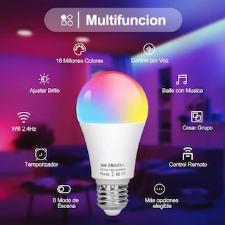 Foto 2 | Foto 2 | Pack 6 Focos Led Inteligente 10w Rgb + Cct Compatible Con Asistente De Voz