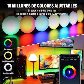 Foto 3 | Foto 3 | Pack 6 Focos Led Inteligente 10w Rgb + Cct Compatible Con Asistente De Voz
