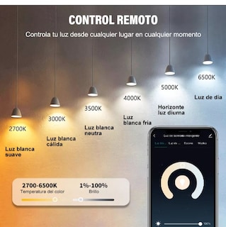 Foto 4 | Foto 4 | Pack 6 Focos Led Inteligente 10w Rgb + Cct Compatible Con Asistente De Voz