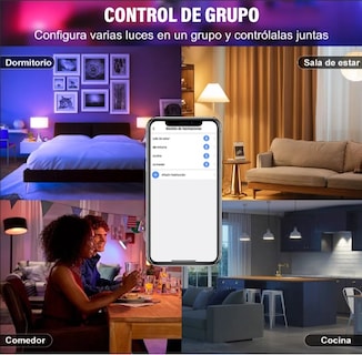 Foto 5 | Foto 5 | Pack 6 Focos Led Inteligente 10w Rgb + Cct Compatible Con Asistente De Voz