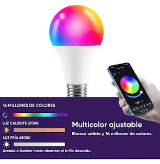 Foto 2 | Foto 2 | Xtellar Foco Inteligente Led Rgb Controlado Por Voz Para Crear Ambientes Únicos – Compatible Con Alexa Y Google Assistant