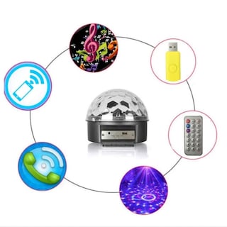 Foto 3 | Foto 3 | Disco De Bola Rhythmic Party Lights Con Fuente De Luz Led Mágica - Venta Internacional.