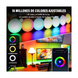 Foto 3 | Foto 3 | Foco Led Inteligentes Wifi Rgbcw Con Alexa Google Home Siri Eo Safe Imports Esi-6928 Multicolor