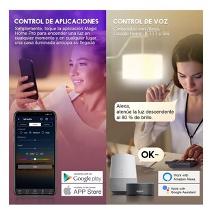 Foto 2 | Foto 2 | 4 Focos Led Inteligente Rgbcw Wifi 9w Ajustable Multicolor