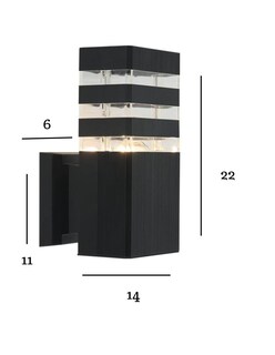 Foto 2 | Foto 2 | Lámpara Arbotante Iluminación Luz Vic Negra
