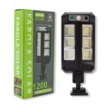 Lámpara Farola Solar Impermeable Con Control Remoto Luz De Inducción Para Exteriores