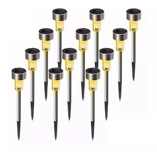 Foto 1 | Foto 1 | Luz Solar Al Aire Libre Impermeable Jardín Luz Cálida 12 Piezas Eo Safe Imports Esi-12720 Multicolor
