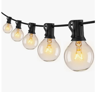 Foto 1 | Foto 1 | Guirnalda De Luces Exterior, 15metros 25+2 Focos Vidrio G40 Ip44 Blanco Cálido, Serie Luz Vintage Decorativas