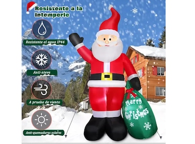 Foto 5 | Foto 5 | Xtellar Papá Noel Inflable Iluminado De 244cm Para Una Decoración Navideña Espectacular
