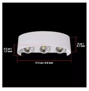 Foto 5 | Foto 5 | Luz De Pared Luz Arbotante Led Pared Uso Exterior 6500k 6w, Blanco