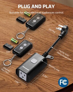 Foto 6 | Foto 6 | Salida De Control Remoto Para Exteriores Dewenwils De 15 A, Rango De 100 Pies - Venta Internacional.