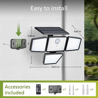Foto 3 | Foto 3 | Luz Solar De Seguridad Philips 196 Led Con Sensor De Movimiento Pir - Venta Internacional.