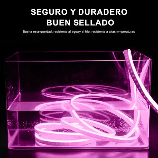 Foto 3 | Foto 3 | Tiras De Led 10m Luz Neón Flexible 24v Con Control Remoto Eo Safe Imports Esi-9452 Rosa