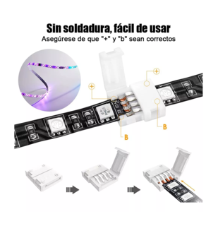 Foto 5 | Foto 5 | Conector de Broche para Unir Tira Led Rgb 4 Pines 10 mm 95 Piezas