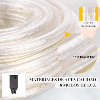 Foto 4 | Foto 4 | Manguera De Luz Led Luxvi 5m 8 Modos 100 Led's Impermeable Ip65 Multicolor (3pzs)