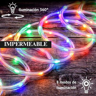 Foto 5 | Foto 5 | Manguera De Luz Led Luxvi 5m 8 Modos 100 Led's Impermeable Ip65 Multicolor (3pzs)