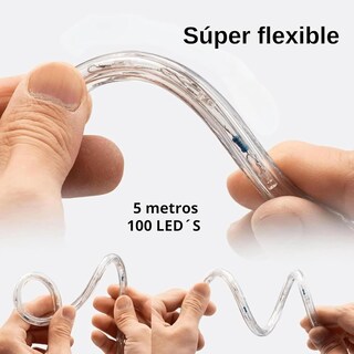 Foto 6 | Foto 6 | Manguera De Luz Led Luxvi 5m 8 Modos 100 Led's Impermeable Ip65 Multicolor (3pzs)