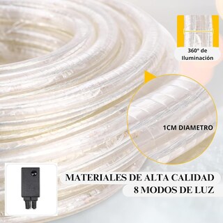 Foto 4 | Foto 4 | Manguera De Luz Led Luxvi 10m 8 Modos 200 Led's Impermeable Ip65 Multicolor (2pzs)
