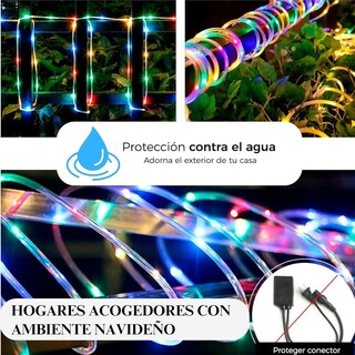 Foto 2 | Foto 2 | Manguera De Luz Led Luxvi 20m 8 Modos 400 Led's Impermeable Ip65 Multicolor (4pzs)