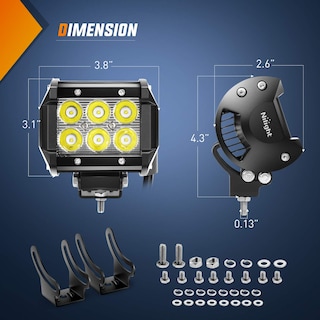 Foto 2 | Foto 2 | Barra De Puntos De Luz Led Nilight De 18 W, 1260 Lm, 24 V, 12 V, 4 Unidades - Venta Internacional.