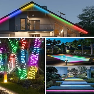 Foto 2 | Foto 2 | Tiras Led Solar Exterior 20m Rgb 200w Ip65 Impermeable