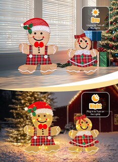 Foto 3 | Foto 3 | Decoraciones Navideñas Para Exteriores Brightown 2d Gingerbread Man - Venta Internacional.