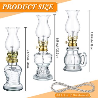 Foto 3 | Foto 3 | Oil Lamp Yexiya, Lámpara Vintage De Queroseno De Vidrio, Juego De 12 - Venta Internacional.