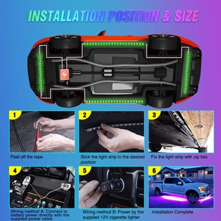 Foto 4 | Foto 4 | Tiras Decorativas De Neón Para Coche Underglow Nilight, 252 Led Rgb - Venta Internacional.