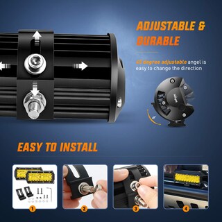 Foto 6 | Foto 6 | Combo Led Pods Nilight, 2 Unidades, 16,5 Cm, 120 W, Color Amarillo - Venta Internacional.