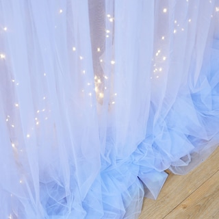 Foto 6 | Foto 6 | Cortinas De Telón De Fondo Suppromo De Tul Azul Con Luces, 6 X 2,4 M, 4 Paneles - Venta Internacional.