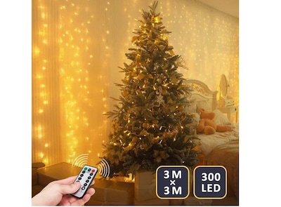 Foto 2 | Foto 2 | Xtellar Cortina De Luces Led 300 Piezas 3*3m, 8 Modos, Usb, Ideal Para Decoración Atractiva Y Encantadora