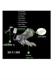 Foto 3 | Foto 3 | Malla Luminosa Xtellar Serie De Luces Navideñas Led Azules 320, Decoración Externa, 2x1.8m