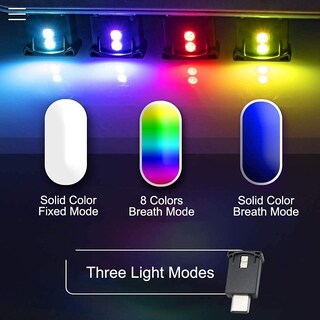 Foto 3 | Foto 3 | Luz Led Rgb Aozita Mini Usb Tipo C Con Brillo Ajustable - Venta Internacional.
