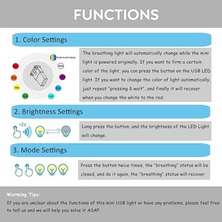 Foto 5 | Foto 5 | Luz Led Rgb Aozita Mini Usb Tipo C Con Brillo Ajustable - Venta Internacional.