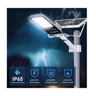 Foto 2 | Foto 2 | Lampara Led Solar Exterior Pared Sensor Remoto Eo Safe Imports Esi-13210 Blanco