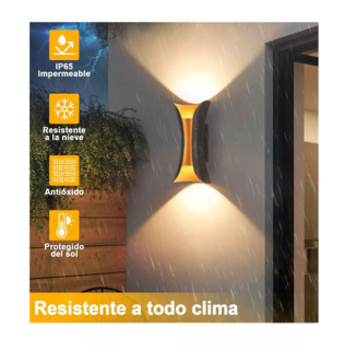 Foto 5 | Foto 5 | Moderna Lámpara de Pared Led Impermeable para Exteriores 14 W Negro