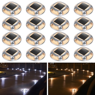 Foto 1 | Foto 1 | Luces Solares Para Entrada Agptek, Paquete De 16, 2 Modos De Color, Impermeables - Venta Internacional.
