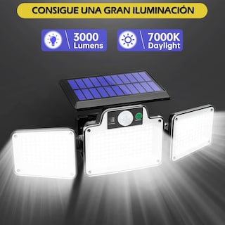 Foto 6 | Foto 6 | Lámpara Solar Exterior 280 Leds Con Sensor De Movimiento 3 Modos De Iluminación Impermeable Ip65 Y Control Remoto