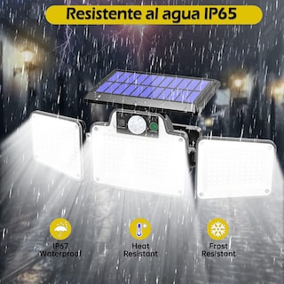 Foto 8 | Foto 8 | Lámpara Solar Exterior 280 Leds Con Sensor De Movimiento 3 Modos De Iluminación Impermeable Ip65 Y Control Remoto