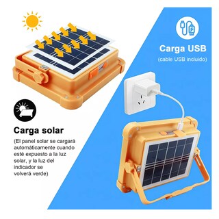Foto 3 | Foto 3 | Luz De Trabajo Solar Led Recargable De 100 W 10000 Lúmenes Eo Safe Imports Esi-13885 Multicolor