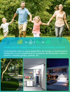 Foto 7 | Foto 7 | Lámpara Led Solar Para Exteriores, 50w, Ip65 Impermeable, Luz Blanca Fría, Recargable Con Luz Tenue, Negro, Aigostar