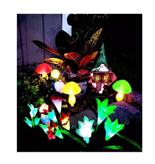 Foto 4 | Foto 4 | Lampara Decorativa Solar para Jardín 6 Hongos