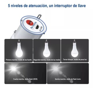Foto 3 | Foto 3 | Luz De Emergencia Usb Solar Recargable Y Extraíble 60w 2 Pzs Eo Safe Imports Esi-14581 Blanco