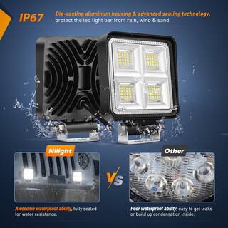 Foto 5 | Foto 5 | Luces Led Para Tractor Nilight Square, 4 Pulgadas, 64 Led, 2 Unidades - Venta Internacional.