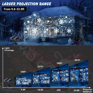 Foto 3 | Foto 3 | Proyector De Luces Navideñas Toodour Snowflake Outdoor - Venta Internacional.