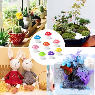 Foto 7 | Foto 7 | Miniestatuas De Setas De Resina Luter 120 Unidades Para Decoración De Jardín - Venta Internacional.