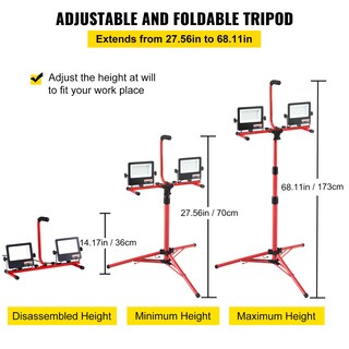 Foto 4 | Foto 4 | Lámpara De Trabajo Led Vevor De 10000 Lúmenes Con Soporte De Trípode Ajustable - Venta Internacional.