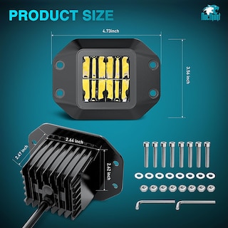 Foto 2 | Foto 2 | Luces Led Para Cápsulas Nilight, Montaje Empotrado, 4,7 Pulgadas, 4 Led, 2 Unidades - Venta Internacional.