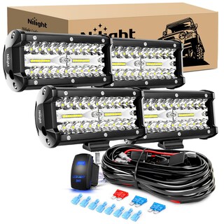 Foto 1 | Foto 1 | Barra De Luces Led Nilight, 4 Unidades, 120 W, 6.5 Pulgadas, Spot Flood - Venta Internacional.